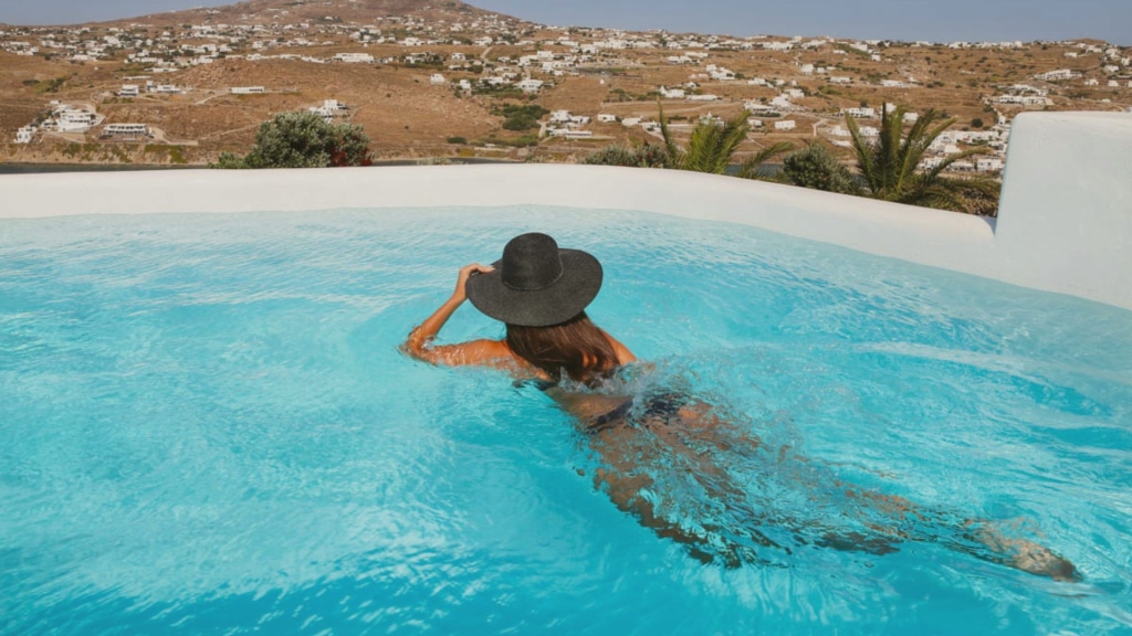 Swimming Pool Hotel Mykonos Greece